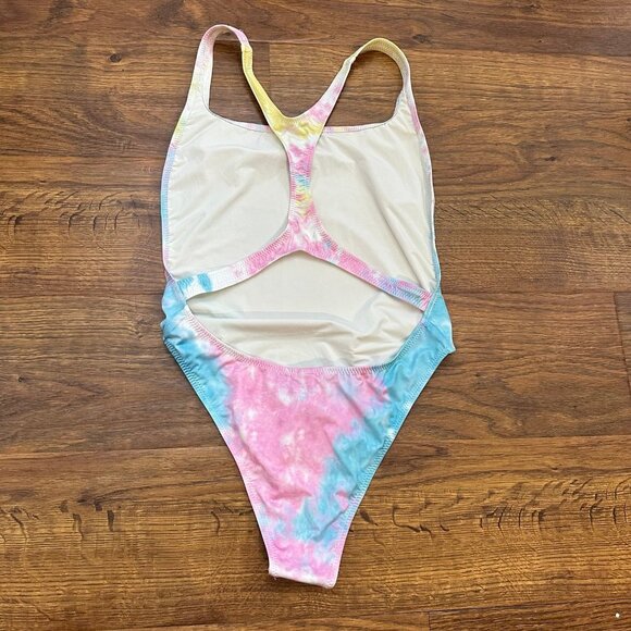 Re/Done Solid & Striped Venice Tie Dye One Piece Swimsuit - Picture 6 of 8